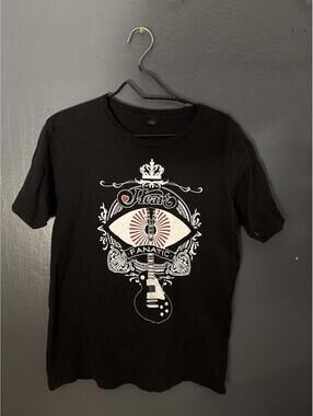 Tultex Black Graphic Band T-Shirt Size M